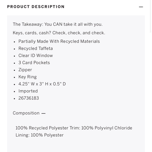 Pink VS card holder with zipper - Picture 4 of 5